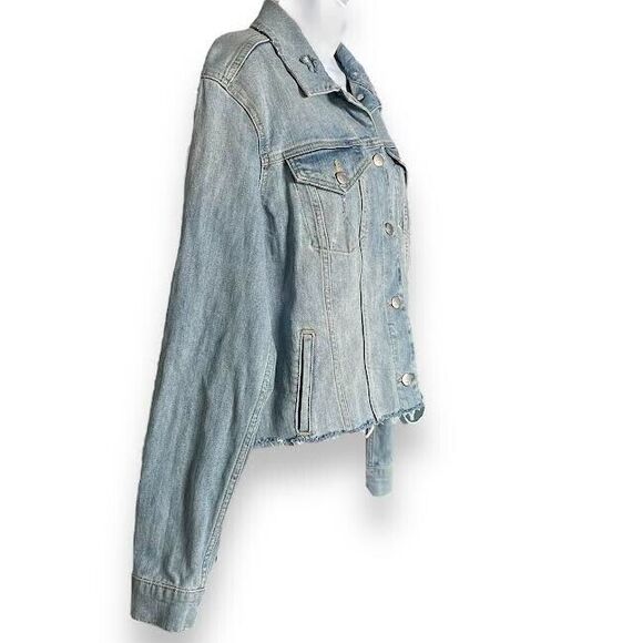 JOE'S Jean Jacket Women's Sz S Blue Cutoff Boyfriend Button Up Country W… - Picture 4 of 16